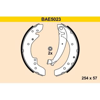 Stabdžių trinkelių komplektas BARUM BAE5023