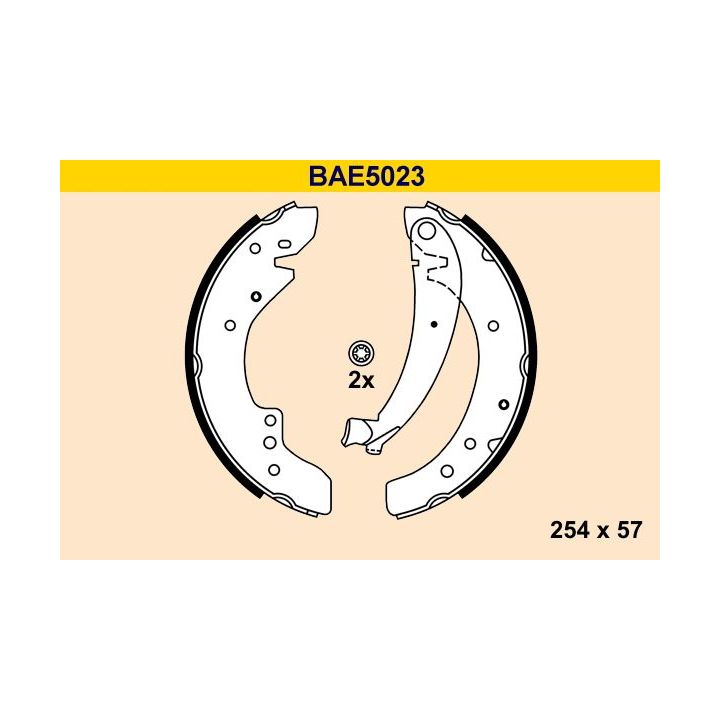 Stabdžių trinkelių komplektas BARUM BAE5023