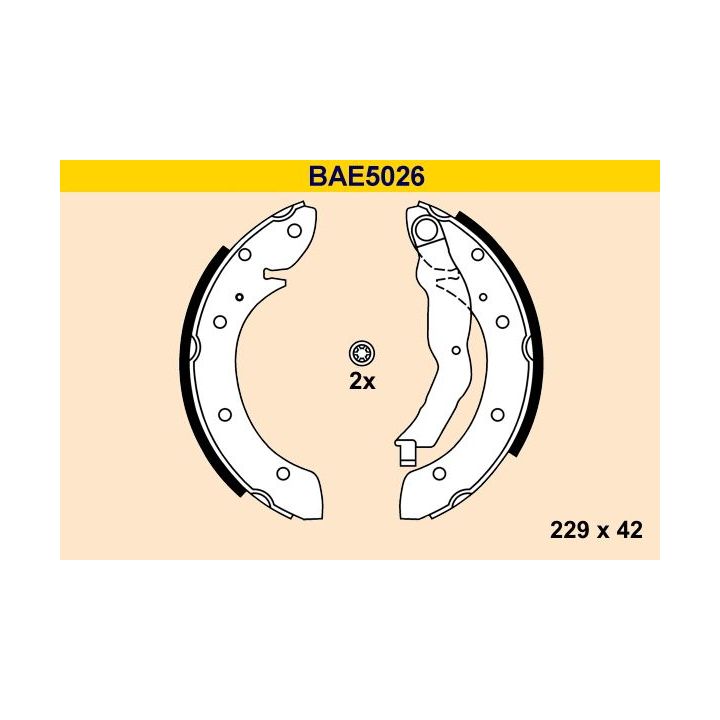 Stabdžių trinkelių komplektas BARUM BAE5026