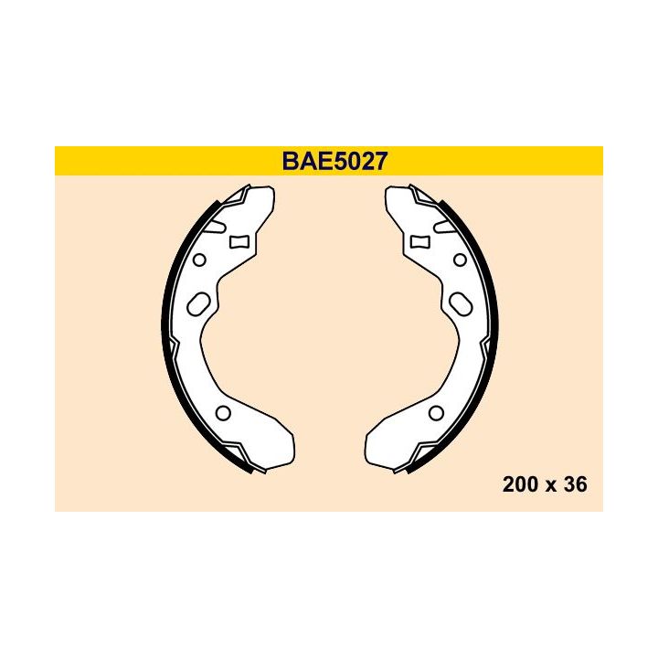 Stabdžių trinkelių komplektas BARUM BAE5027