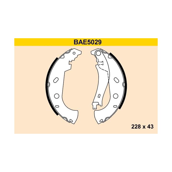 Stabdžių trinkelių komplektas BARUM BAE5029