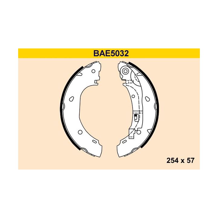 Stabdžių trinkelių komplektas BARUM BAE5032