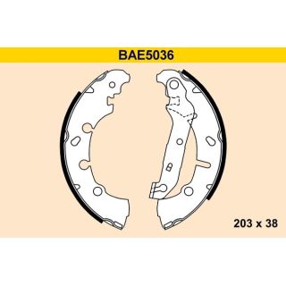 Stabdžių trinkelių komplektas BARUM BAE5036
