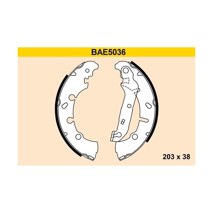 Stabdžių trinkelių komplektas BARUM BAE5036