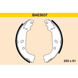Stabdžių trinkelių komplektas BARUM BAE5037