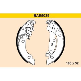 Stabdžių trinkelių komplektas BARUM BAE5039
