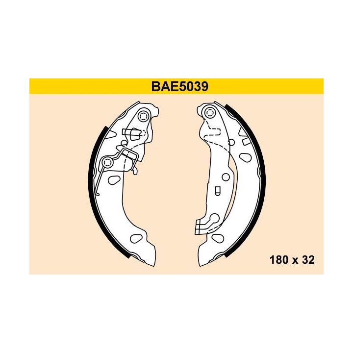 Stabdžių trinkelių komplektas BARUM BAE5039