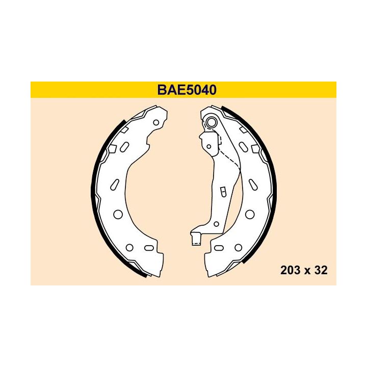 Stabdžių trinkelių komplektas BARUM BAE5040