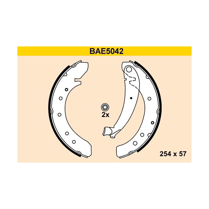 Stabdžių trinkelių komplektas BARUM BAE5042