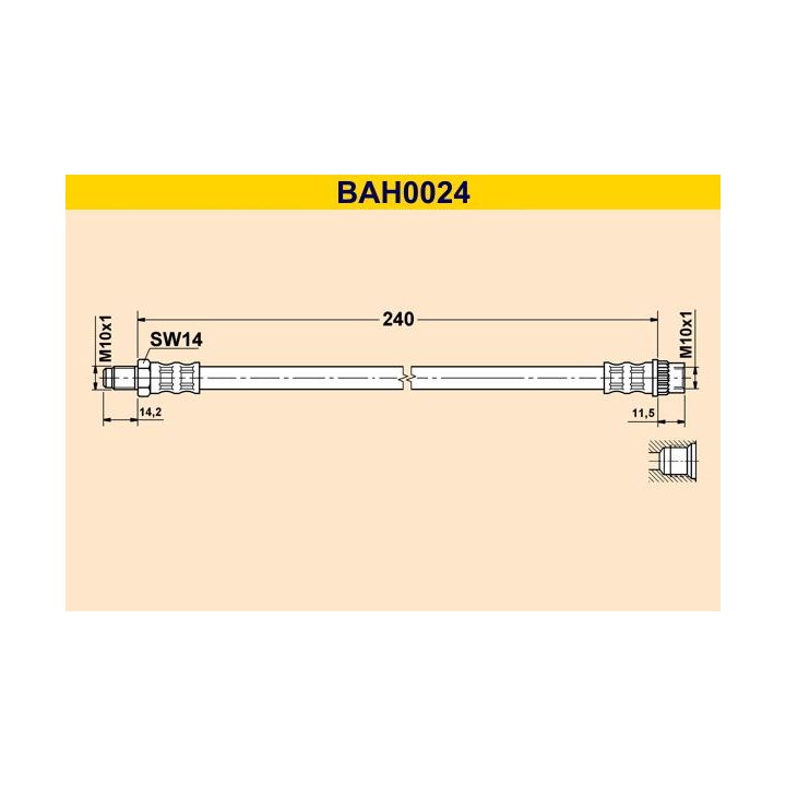 Stabdžių žarnelė BARUM BAH0024