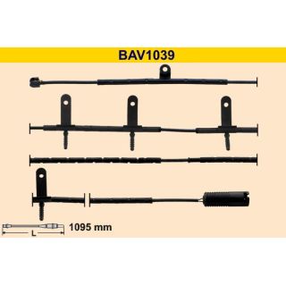 įspėjimo kontaktas, stabdžių trinkelių susidėvėjimas BARUM BAV1039