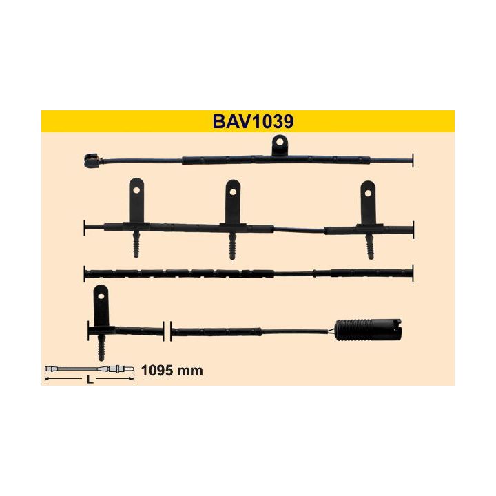 įspėjimo kontaktas, stabdžių trinkelių susidėvėjimas BARUM BAV1039