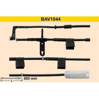 įspėjimo kontaktas, stabdžių trinkelių susidėvėjimas BARUM BAV1044