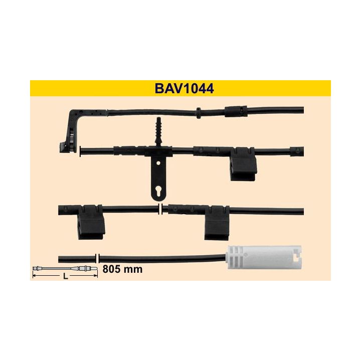 įspėjimo kontaktas, stabdžių trinkelių susidėvėjimas BARUM BAV1044