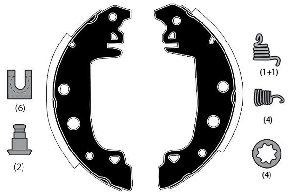 Stabdžių trinkelių komplektas RAICAM RA22850