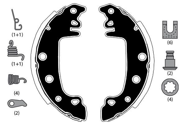 Stabdžių trinkelių komplektas RAICAM RA25890