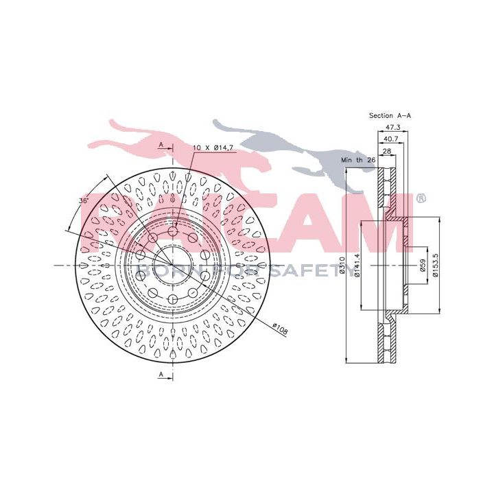 Stabdžių diskas RAICAM RD00012