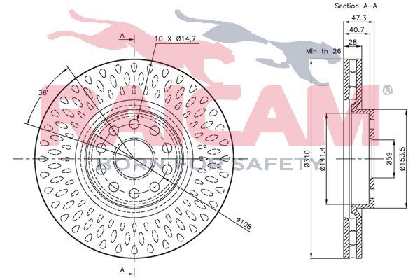 Stabdžių diskas RAICAM RD00012