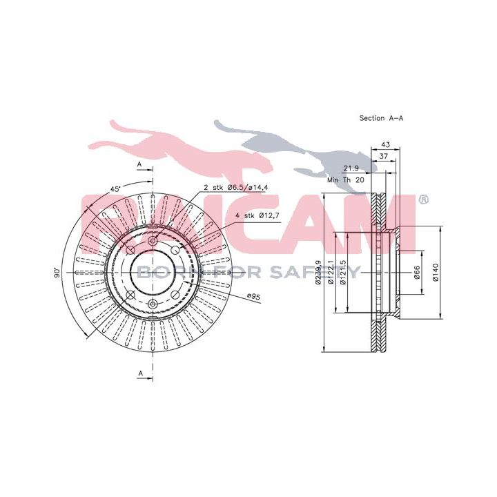 Stabdžių diskas RAICAM RD00020