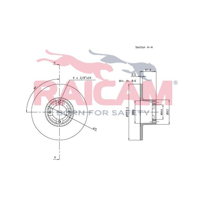 Stabdžių diskas RAICAM RD00021