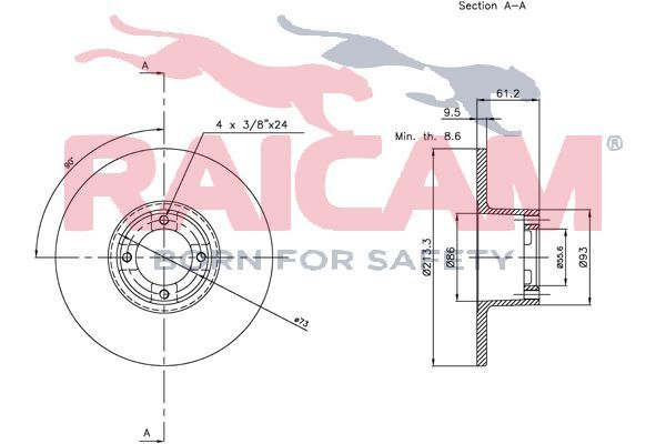 Stabdžių diskas RAICAM RD00021