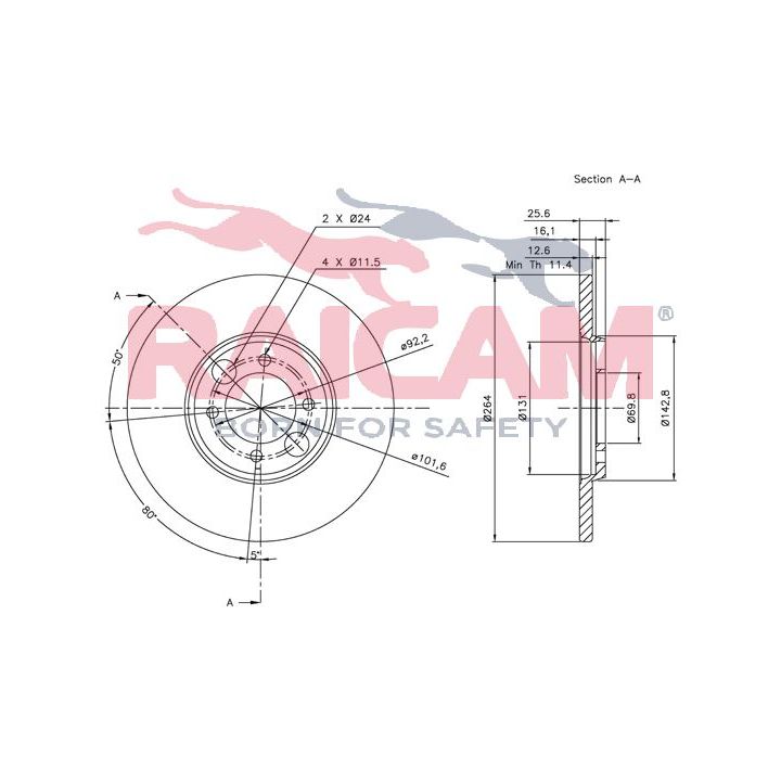 Stabdžių diskas RAICAM RD00023