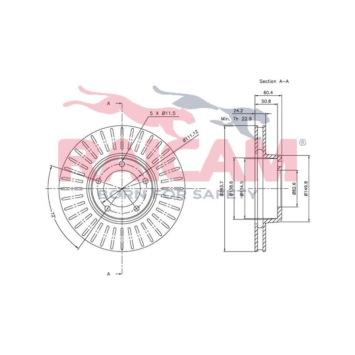 Stabdžių diskas RAICAM RD00026
