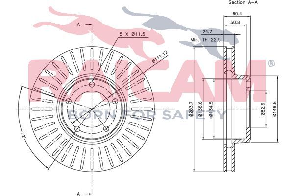 Stabdžių diskas RAICAM RD00026