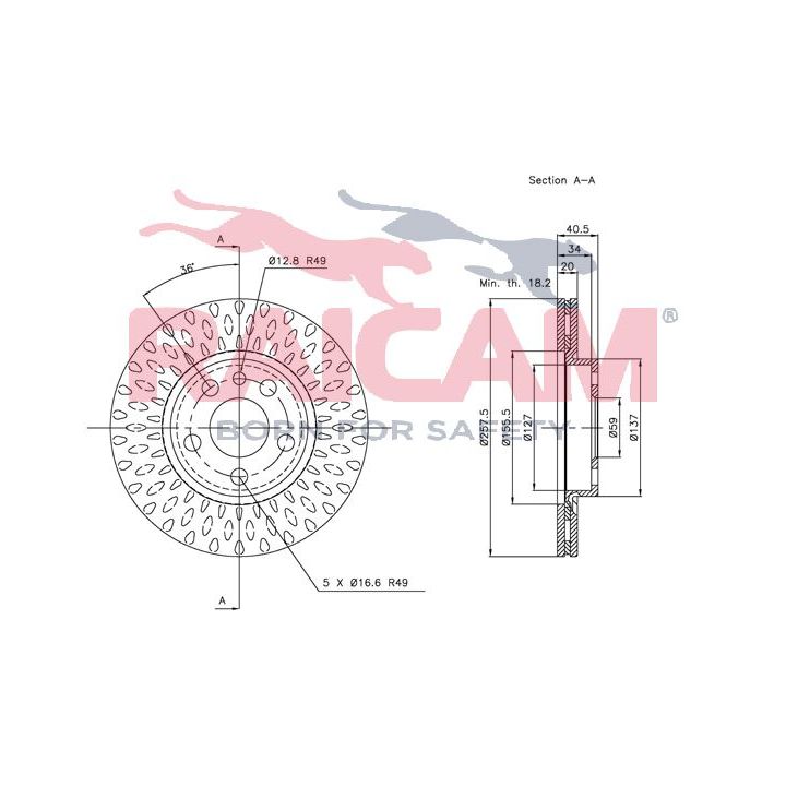 Stabdžių diskas RAICAM RD00111