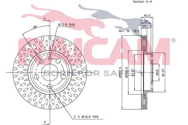 Stabdžių diskas RAICAM RD00111