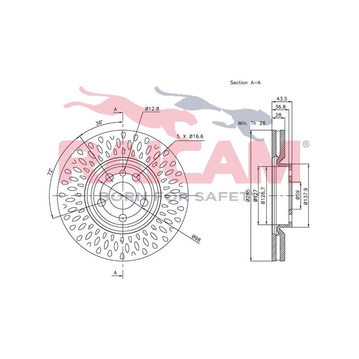 Stabdžių diskas RAICAM RD00119