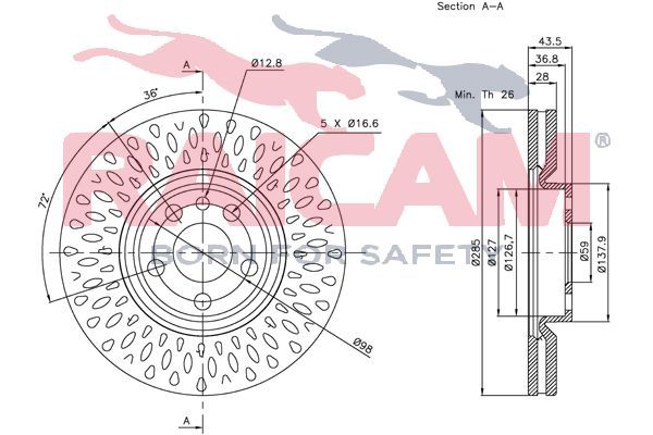 Stabdžių diskas RAICAM RD00119