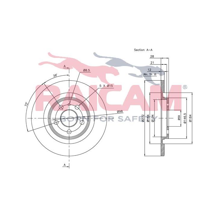 Stabdžių diskas RAICAM RD00120