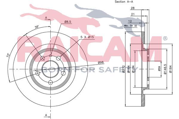 Stabdžių diskas RAICAM RD00120