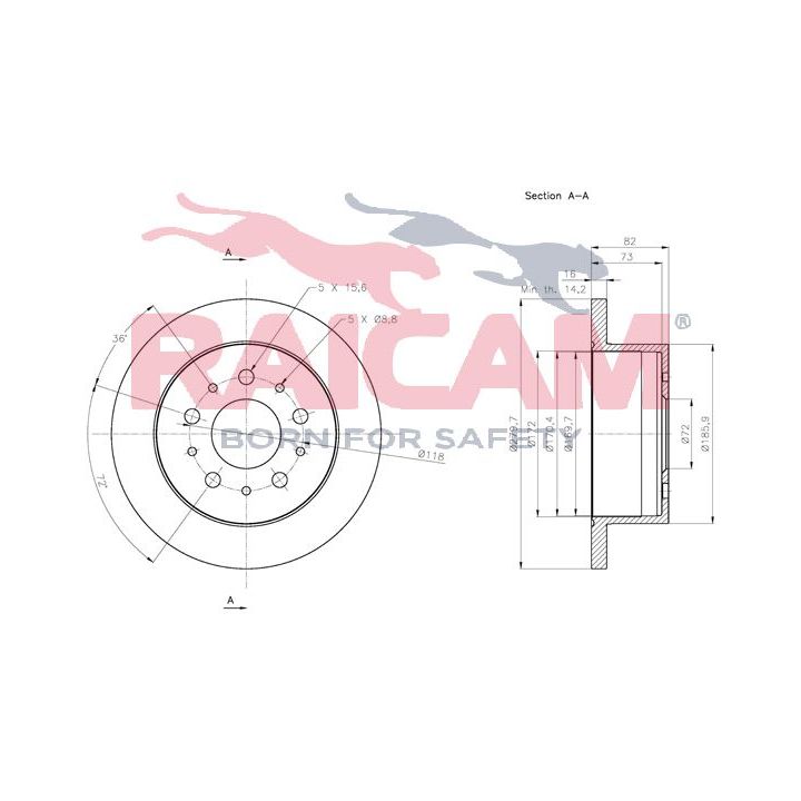 Stabdžių diskas RAICAM RD00125