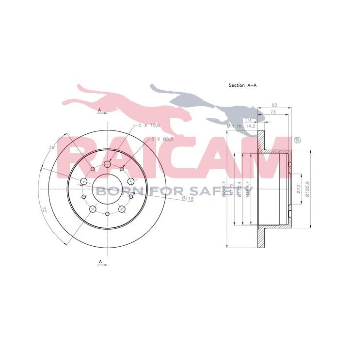 Stabdžių diskas RAICAM RD00126