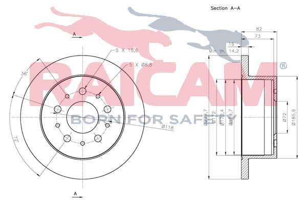 Stabdžių diskas RAICAM RD00126