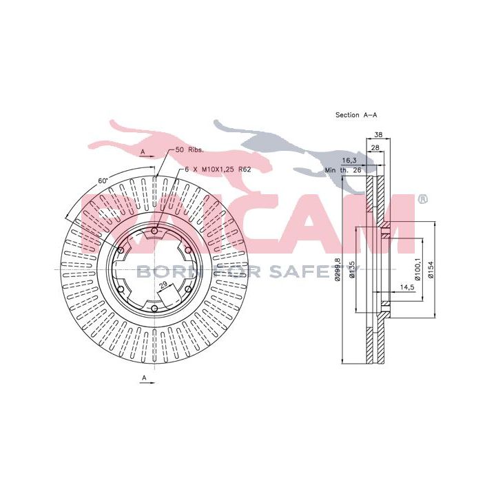 Stabdžių diskas RAICAM RD00170