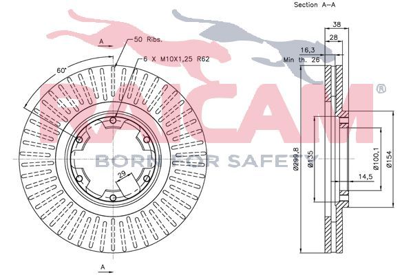 Stabdžių diskas RAICAM RD00170