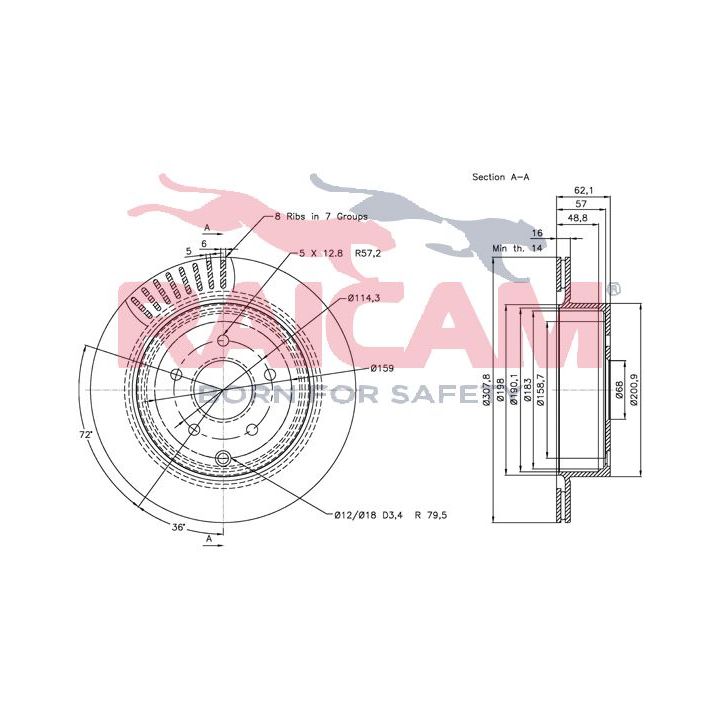 Stabdžių diskas RAICAM RD00179