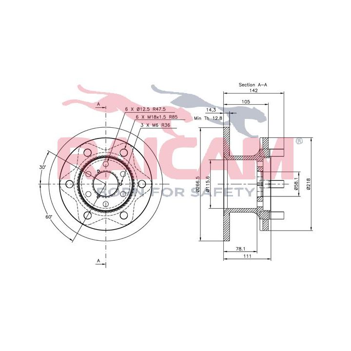 Stabdžių diskas RAICAM RD00184