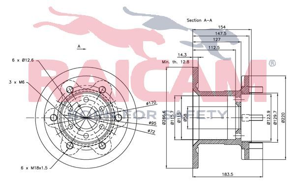 Stabdžių diskas RAICAM RD00191