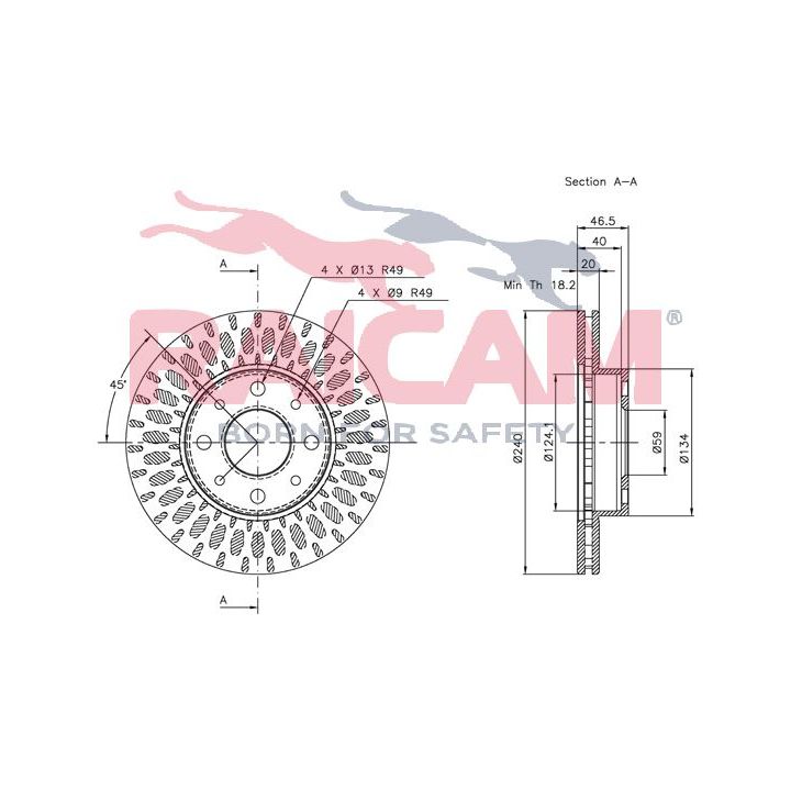 Stabdžių diskas RAICAM RD00195
