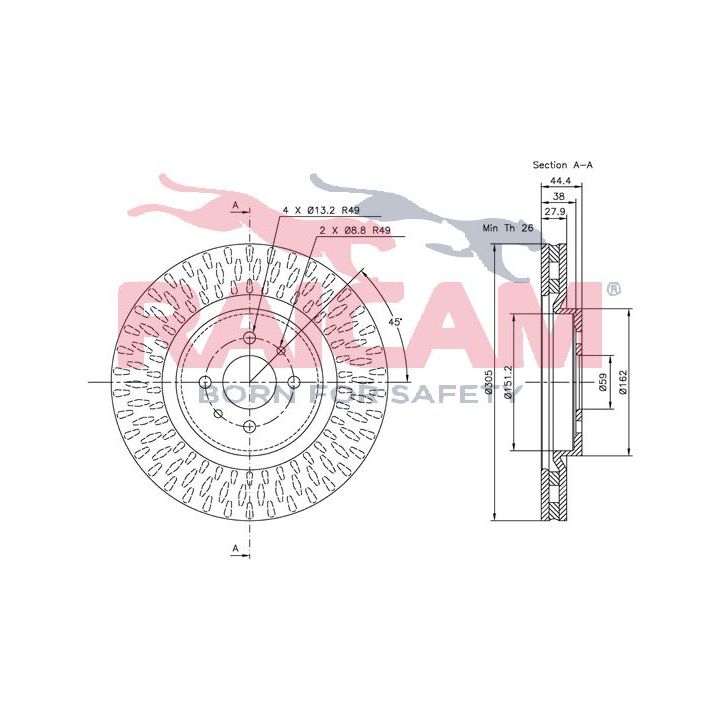 Stabdžių diskas RAICAM RD00196