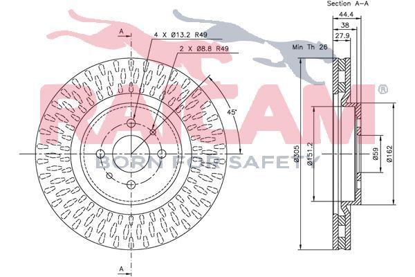 Stabdžių diskas RAICAM RD00196