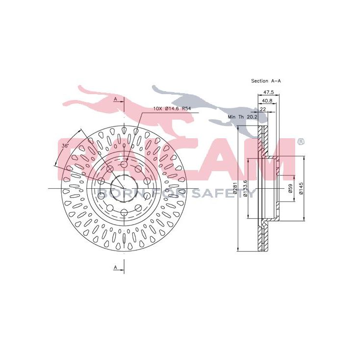 Stabdžių diskas RAICAM RD00197