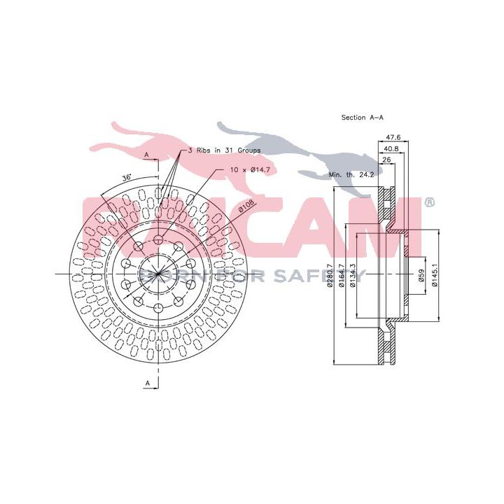 Stabdžių diskas RAICAM RD00199