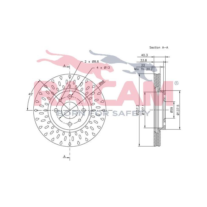 Stabdžių diskas RAICAM RD00200