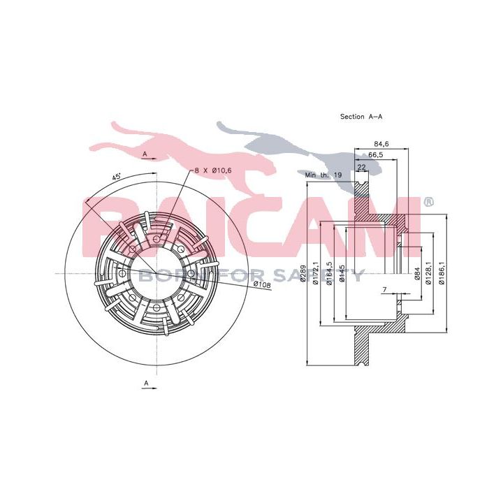 Stabdžių diskas RAICAM RD00208