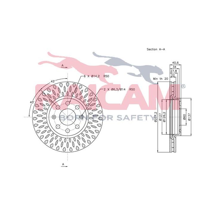 Stabdžių diskas RAICAM RD00211